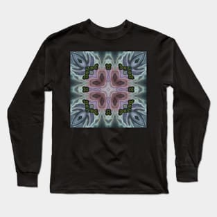 Abstract Sci-fi bio-tech Kaleidoscope pattern (Seamless) 24 Long Sleeve T-Shirt